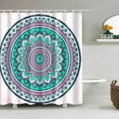 Boho Mandala Duschvorhang - Stilvolles Badezimmerdekor