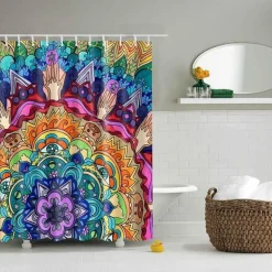 Boho Mandala Duschvorhang - Stilvolles Badezimmerdekor