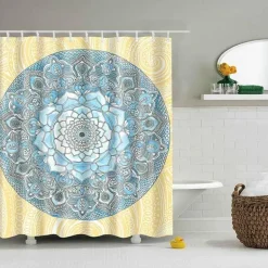 Boho Mandala Duschvorhang - Stilvolles Badezimmerdekor