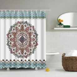 Boho Mandala Duschvorhang - Stilvolles Badezimmerdekor