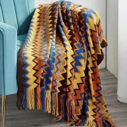 Boho Muster Überwurfdecke - Gemütliche Dekodecke