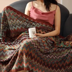 Boho Muster Überwurfdecke - Gemütliche Dekodecke