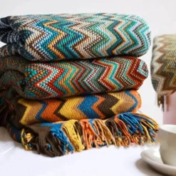 Boho Muster Überwurfdecke - Gemütliche Dekodecke