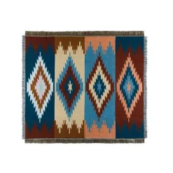 Boho Nordische Überwurfdecke - Gemütliche dekorative Strickdecke