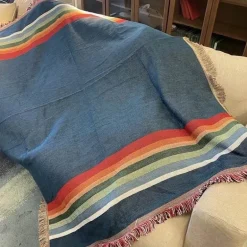 Boho Nordische Überwurfdecke - Gemütliche dekorative Strickdecke