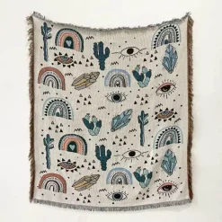 Boho Schlangenmuster Sofadecke - Gobelin Dekor Bezug