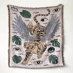 Boho Schlangenmuster Sofadecke - Gobelin Dekor Bezug