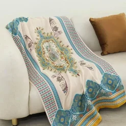 Boho Schnelltrocknendes Badetuch aus Baumwollgaze - Großes Wickeltuch