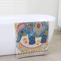 Boho Schnelltrocknendes Badetuch aus Baumwollgaze - Großes Wickeltuch