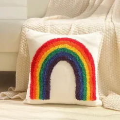 Boho Tufted Kissenbezug - Geometrischer Kissenbezug aus Baumwolle