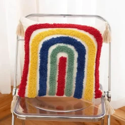 Boho Tufted Kissenbezug - Geometrischer Kissenbezug aus Baumwolle