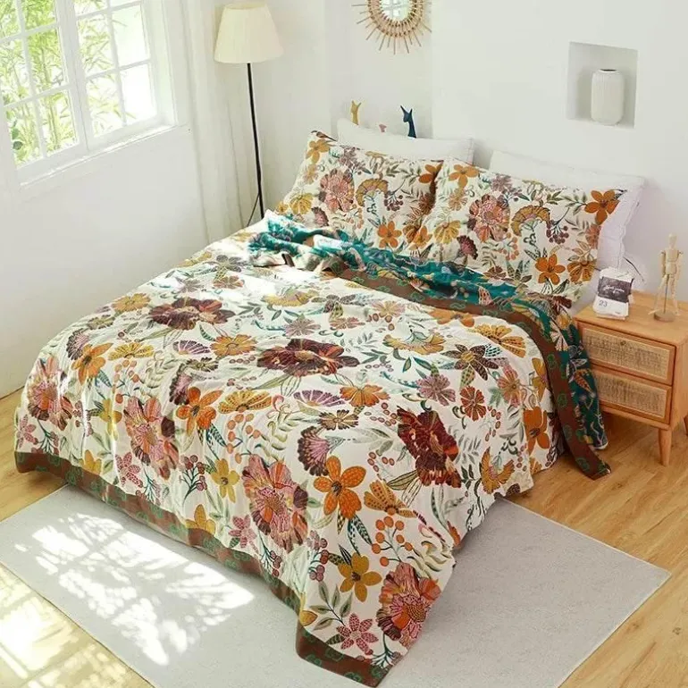 Boho-Baumwolldecke – Leichte Sommerdecke für Betten und Sofas