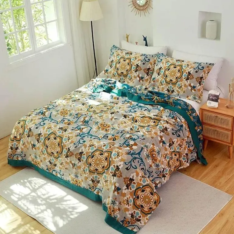 Boho-Baumwolldecke – Leichte Sommerdecke für Betten und Sofas