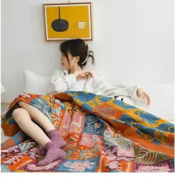 Boho-Baumwolldecke – weicher, stylischer Überwurf fürs Bett und unterwegs