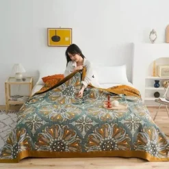 Boho-Baumwolldecke – weicher, stylischer Überwurf fürs Bett und unterwegs