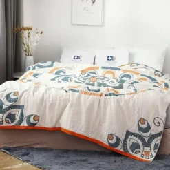 Boho-Überwurfdecke aus Baumwolle – weiche Sommerdecke für Betten