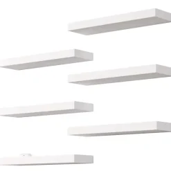 Bowillon White Black Floating Shelves for Wall Decor