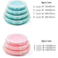 BPA-freies Silikon-Lebensmittelbehälter-Set – vielseitige Lunchboxen für Obstsalat und mehr