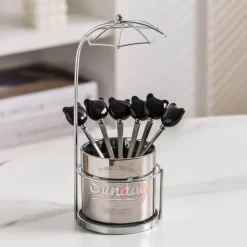 Bär Keramik Dessertgabel & Löffel Vorratsdose