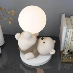 Bären-Nachtlampe – Süßes Tischlicht aus Kunstharz