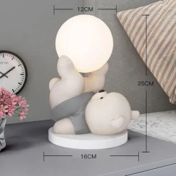 Bären-Nachtlampe – Süßes Tischlicht aus Kunstharz