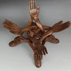 Bärenplatte aus Holz – Serene Luck Bear Serviertablett