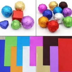 Bunte Alufolienfolien - 8x8cm für selbstgemachte Süßigkeitenverpackungen