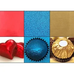 Bunte Alufolienfolien - 8x8cm für selbstgemachte Süßigkeitenverpackungen