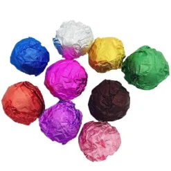 Bunte Alufolienfolien - 8x8cm für selbstgemachte Süßigkeitenverpackungen