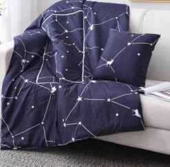 Bunte Cartoon-Kissendecke - 2-in-1-Plüschüberwurf