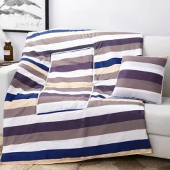 Bunte Cartoon-Kissendecke - 2-in-1-Plüschüberwurf