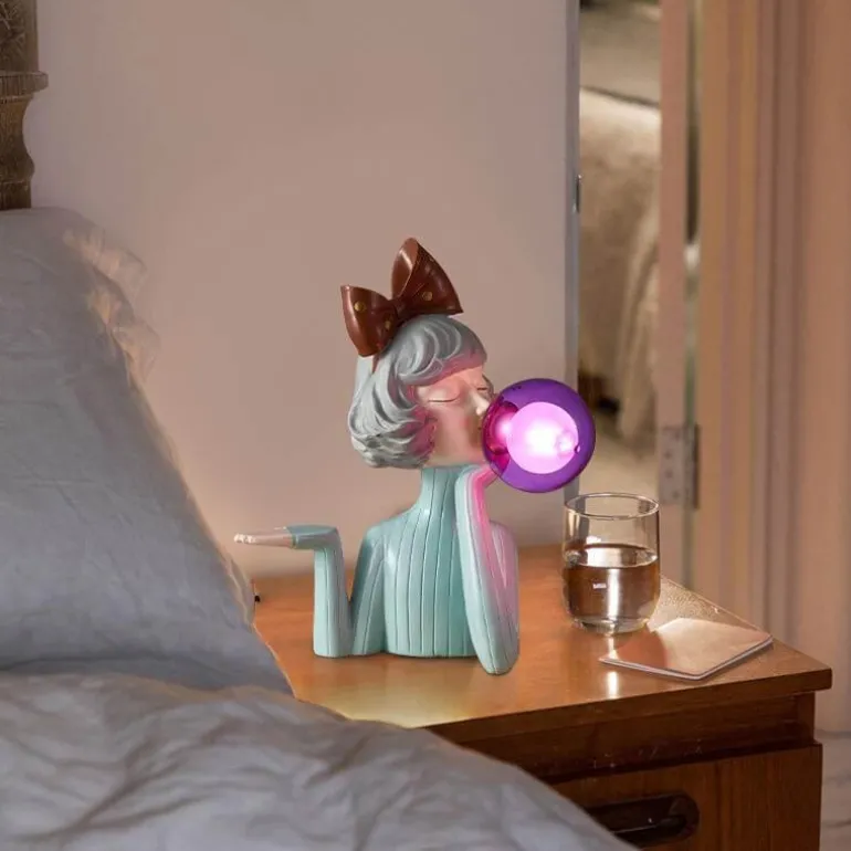 Bunte Harz-Tischlampe – Elegante dekorative Beleuchtung für Mädchen