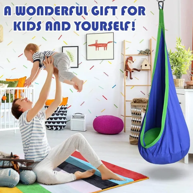 Bunte Kinderhängematte - Gemütlicher Kinderbett-Kokon
