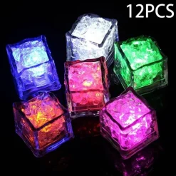 Bunte LED-Eiswürfel – Leuchtende, wasseraktivierte Partydekoration