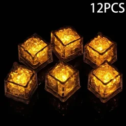 Bunte LED-Eiswürfel – Leuchtende, wasseraktivierte Partydekoration