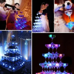 Bunte LED-Eiswürfel – Leuchtende, wasseraktivierte Partydekoration