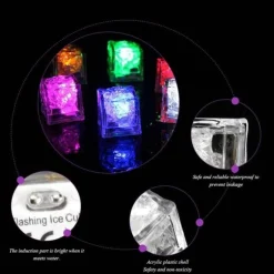 Bunte LED-Eiswürfel – Leuchtende, wasseraktivierte Partydekoration