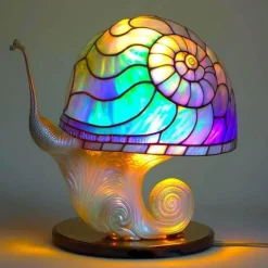 Bunte Pilz-Harzlampe - Einzigartiges Wohndekorlicht