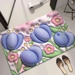 Bunte, rutschfeste, wasserabsorbierende Matte – lustiges Cartoon-Design