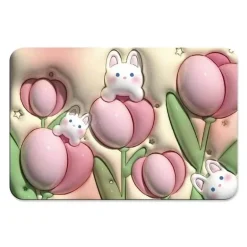 Bunte, rutschfeste, wasserabsorbierende Matte – lustiges Cartoon-Design