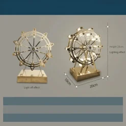 Bunte Tischlampe mit rotierendem Rad – stilvolles LED-Akzentlicht