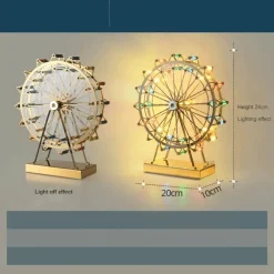 Bunte Tischlampe mit rotierendem Rad – stilvolles LED-Akzentlicht