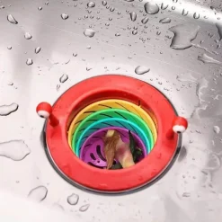 Bunter, faltbarer Abflusssiebkorb – Kleines Monster-Design