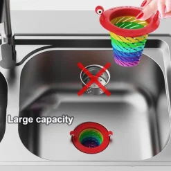 Bunter, faltbarer Abflusssiebkorb – Kleines Monster-Design