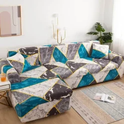 Bunter rutschfester Sofabezug – moderner Möbelschutz