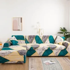 Bunter rutschfester Sofabezug – moderner Möbelschutz