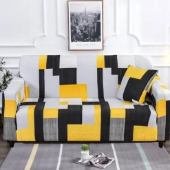 Bunter rutschfester Sofabezug – moderner Möbelschutz