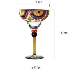 Buntes handgefertigtes Margarita-Gläser-Set – einzigartiges Trinkgeschirr für die Hausbar und Hochzeiten