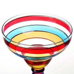 Buntes handgefertigtes Margarita-Gläser-Set – einzigartiges Trinkgeschirr für die Hausbar und Hochzeiten