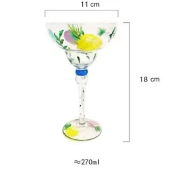 Buntes handgefertigtes Margarita-Gläser-Set – einzigartiges Trinkgeschirr für die Hausbar und Hochzeiten